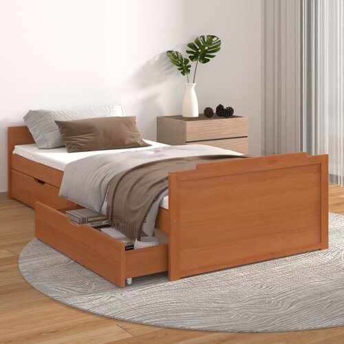vidaXL Za krevet s ladicama boja meda 90x200 cm masivna borovina Cijene