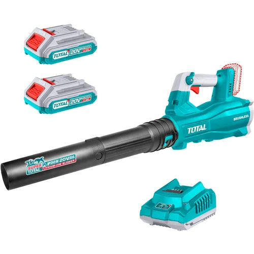 TOTAL TOOLS Akumulatorsko puhalo 18500rpm/20V/2.0Ah-7.5Ah/P20S/ INDUSTRIAL (SET Baterija 2x2Ah, Polnilec) (TABLI204282)