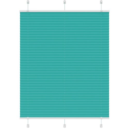 vidaXL Plisirana žaluzija petrolejno zelena 110x100 cm, &scaron;irina blaga 109,4 cm, poliester, (5000298554) Cene