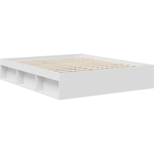  Okvir za krevet Bijelo 160 x 200 cm Konstruirano drvo Slike