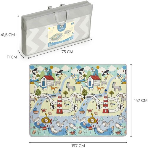 Kinderkraft igralna podloga matty 2 multicolor Slike