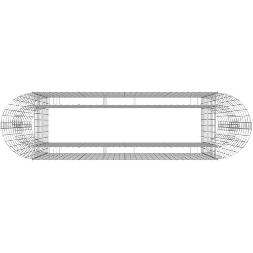 VidaXL Gabionska povi&amp;scaron;ena gredica od pocinčanog željeza 190x50x100 cm Slike