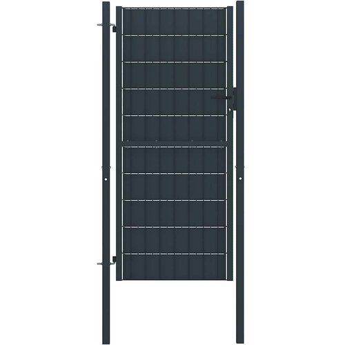  Vrata za ogradu PVC i čelik 100x204 cm Antracit Cene