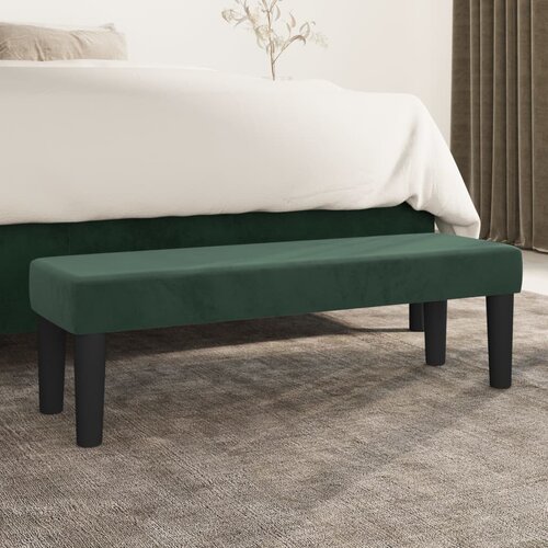vidaXL Klupa tamnozeleni 100x30x30 cm baršunasti Cijene