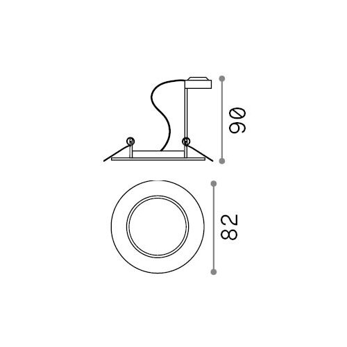 Ideal Lux - Ugradna svetiljka SWING 1xGU10/28W/230V prečnik 8,2 cm mat hrom Slike