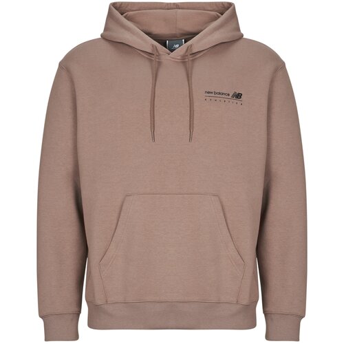 New Balance Puloverji LINEAR GRAPHIC FLEECE HOODIE Kostanjeva Slike