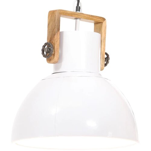 VidaXL Industrijska viseća svjetiljka 25 W bijela okrugla 40 cm E27 Slike