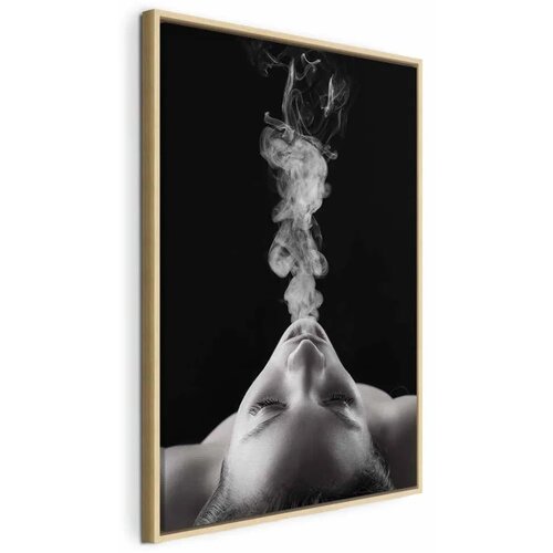  Slika - Smoke Cloud (1 Part) Vertical 60x90 U prirodnom drvenom okviru Cene