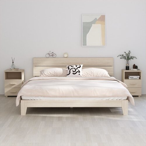 vidaXL Nočna omarica 2 kosa medeno rjava 40x35x62 cm trdna borovina Cene