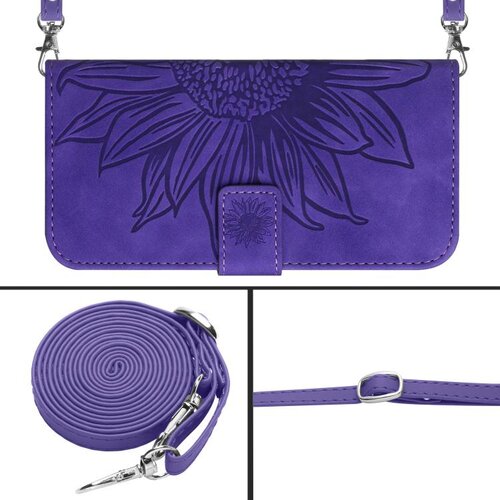 SUNSKY Eleganten ovitek etui za Samsung A36 / A37 / A56, Sončnica, Temno vijoličen Slike