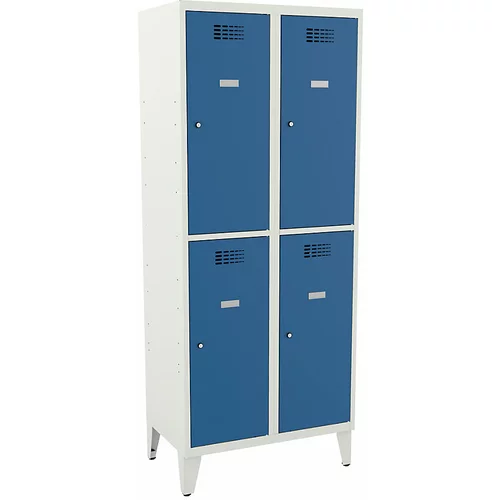  Polvisoka garderobna omara, VxŠxG 1940 x 800 x 500 mm, z nogami, svetlo modra vrata