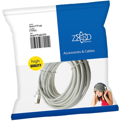 Zed Electronic Mrežni FTP kabl, CAT6, 3 met - FTP6/3 Slike