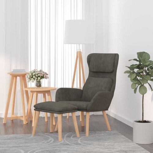  The Living Store Stol za spro&amp;scaron;čanje s stolčkom temno siv žamet - Stol Za Spro&amp;scaron;čanje S Stolčkom, (21449297) Slike