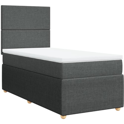 Maison Chic Box spring postelja - Vzmetna postelja z vzmetnico temno siva 80x200 cm blago SL4780, (21902297) Cene