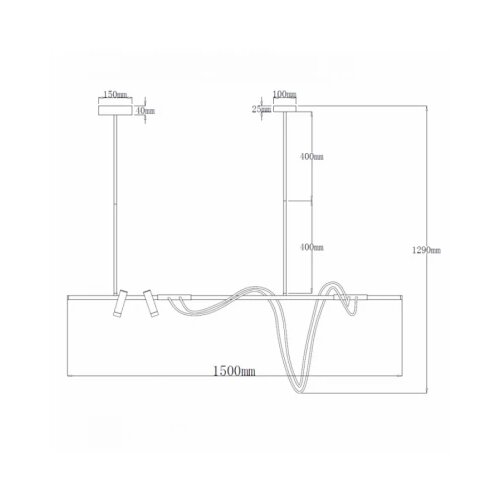  solea 7 visilica 50W 3000K crna Cene