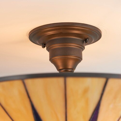 Endon 64043 - plafonski luster tiffany dark star 3xE27/60W/230V, prečnik 49 cm Slike