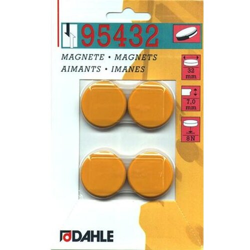 Dahle magneti za tablo DA1495432 y32mm rumen 4 kos Cene