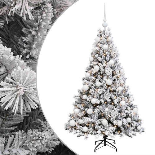  Umjetno božićno drvce s kuglicama 150 cm 150 LED lampica Slike