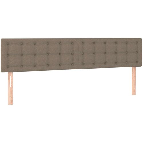  Krevet s oprugama i madracem smeđesivi 200x200 cm od tkanine Slike