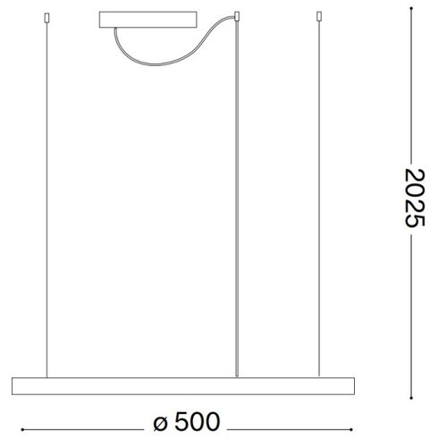 Ideal Lux led luster na sajli oracle slim LED/29W/230V 4000K preč. 50 cm crna Slike