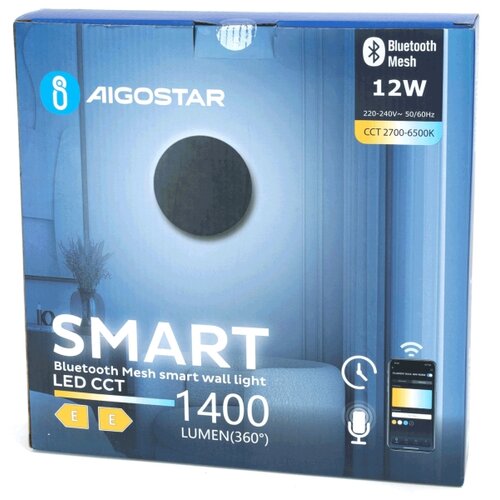 Aigostar led prigu&amp;scaron;iva zidna svetiljka mesh smart LED/12W/230V crna Slike