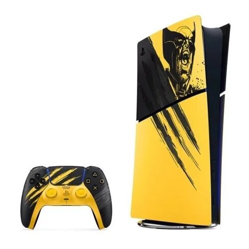  Konzola Playstation 5 Slim Digital Edition Marvels Wolverine Battle Yellow Slike