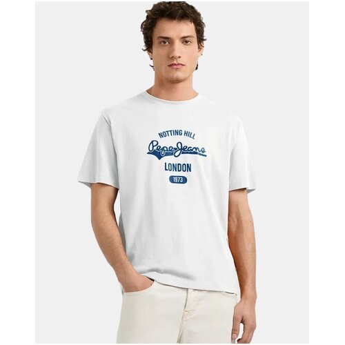 PepeJeans Majice s kratkimi rokavi PM5010405 JIMMY TEE Bela Slike