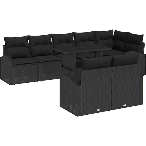  Sjedeća garnitura za vrt 9 kom. poliratan 100 x 55 x 73 cm Slike