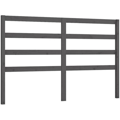  Uzglavlje za krevet sivo 166 x 4 x 100 cm od masivne borovine Slike