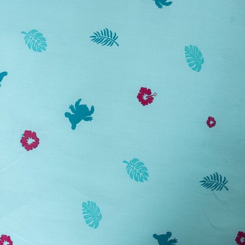 Jerry Fabrics Modra enojna bombažna otro&amp;scaron;ka posteljnina 140x200 cm Lilo a Stitch &amp;quot;Hawaii&amp;quot; &amp;ndash; Slike