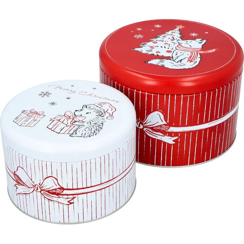 Birkmann Set &amp;scaron;katel za pi&amp;scaron;kote Xmas Cute, okrogle, belo-rdeče - velike Slike