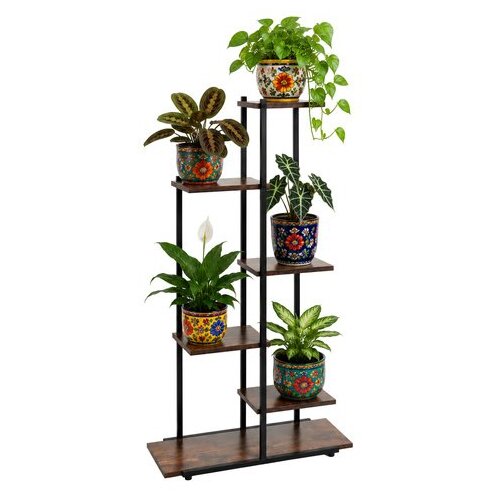 Gardlov 27788 Metalni Stalak za Cvijeće &ndash; 6 Razina, Loft Stil, MDF Police, Visina 113 cm Cijene