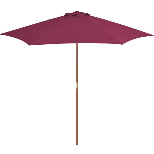  The Living Store Zunanji senčnik z lesenim drogom 270 cm bordo rdeč - Senčnik, (21749793) Cene
