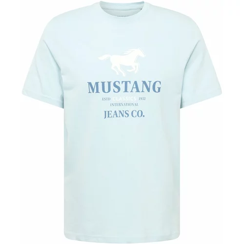 Mustang Majica 'Austin' marine / svetlo modra / bela