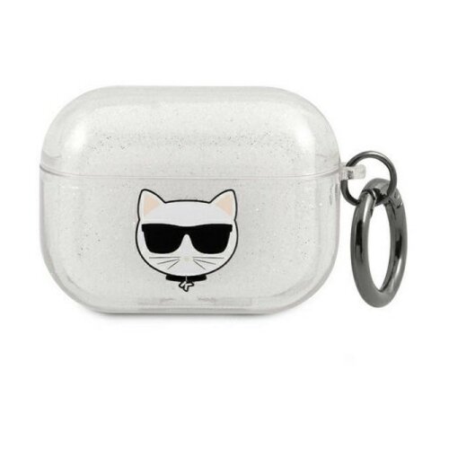 Karl Lagerfeld futrola za Airpods pro silver glitter choupette ( GSM111735 ) Slike