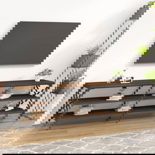 VidaXL TV ormarić Smeđi hrast 160x40x50 cm konstruirano drvo Slike