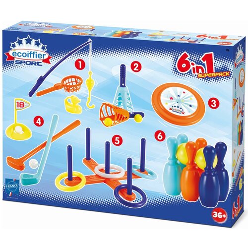 Ecoiffier &amp;scaron;portne igre, set 6 iger Slike