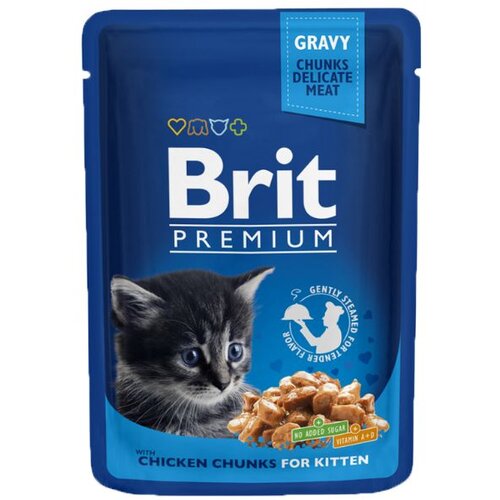 Brit Premium Kitten komadići piletine u umaku, vrećica 100 g Cijene