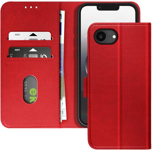 AVIZAR Chesterfield preklopna torbica za iPhone 17e s stojalom, Rdeča, (5000275433) Cene