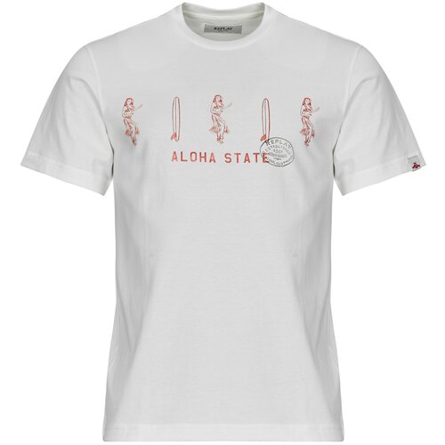 Replay Majice s kratkimi rokavi T SHIRT Bela Slike