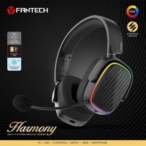  Bluetooth slusalice Fantech WHG02 Harmony crne Slike