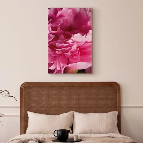  Slika - Blossom of Beauty (1-part) - Pink Peony Flower Embraced by Nature 60x90 Slike