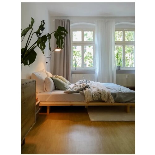 Karup Design Bračni krevet od masivnog bora s podnicom 180x200 cm u prirodnoj boji Japan &amp;ndash; Slike