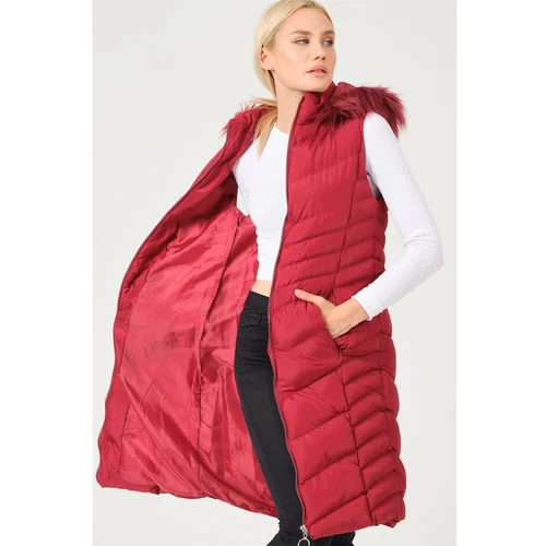 Dewberry Z6725 LADIES VEST-LIGHT BURGUNDY