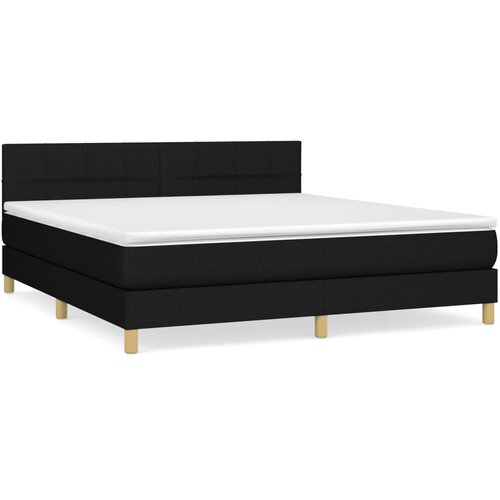 Maison Chic Box spring postelja - Vzmetna postelja z vzmetnico črna 160x200 cm blago SL20898, (21880687) Cene