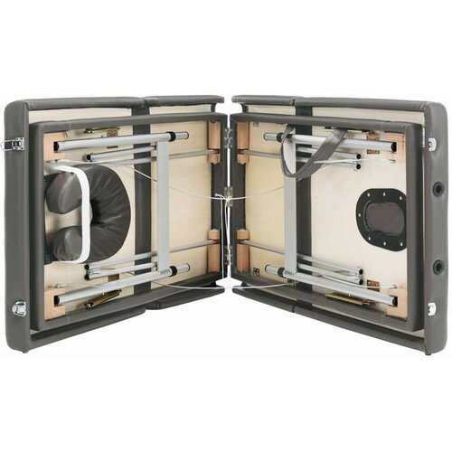 VidaXL Masažna miza s 4 conami aluminijast okvir antracit 186x68 cm Slike