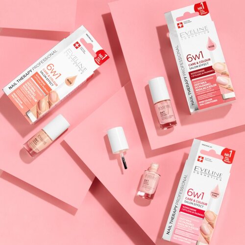 Eveline Nail Therapy Care & Colour balzam za nohte 6 v 1 odtenek Nude 5 ml Cene