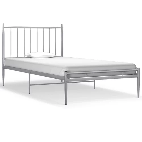  za krevet sivi metalni 90 x 200 cm