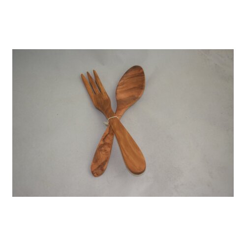 Wood Holz set za salatu 2/1, kašika i viljuška, dužina 25 cm ( A 3 ) maslina Slike