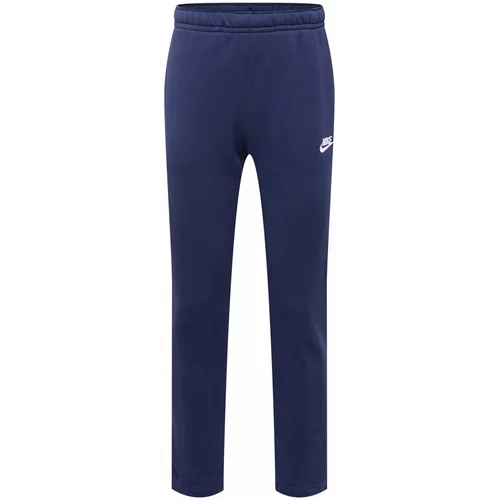 Nike Sportswear Hlače 'CLUB FLEECE' morsko plava / bijela